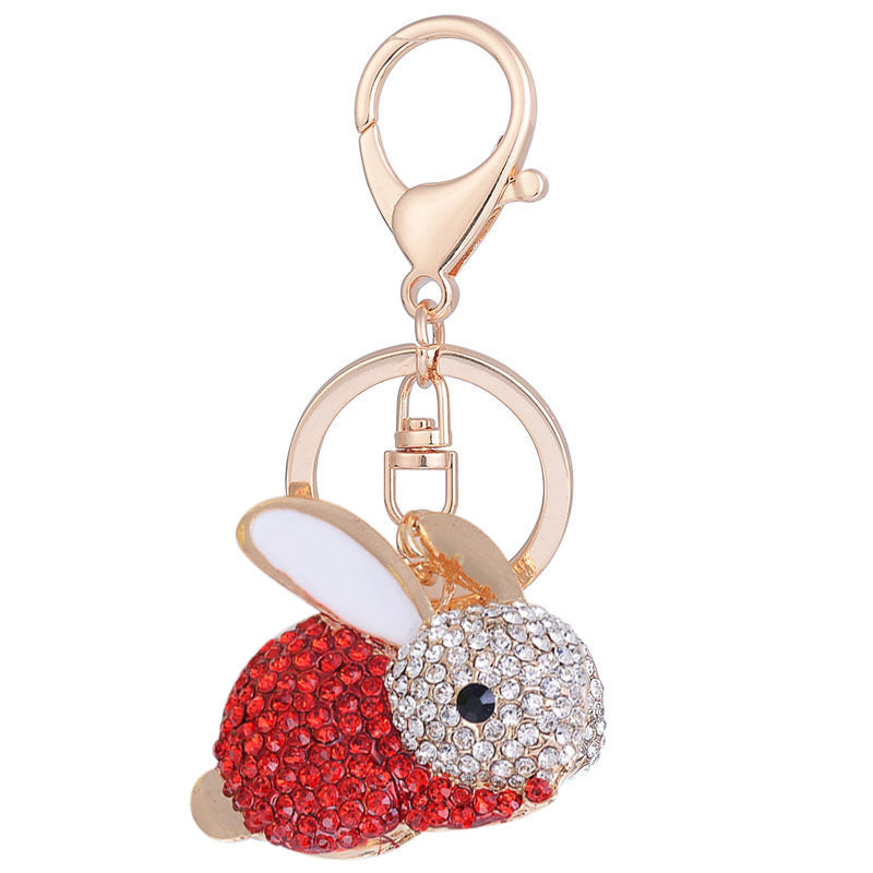 Cute Diamond Studded Animal Keychain Pendant