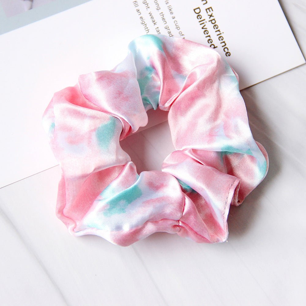 Simple Cloth Satin Tie-dye Children Large Intestine Ring Hair Accessories Headdress - Jewel Nexus