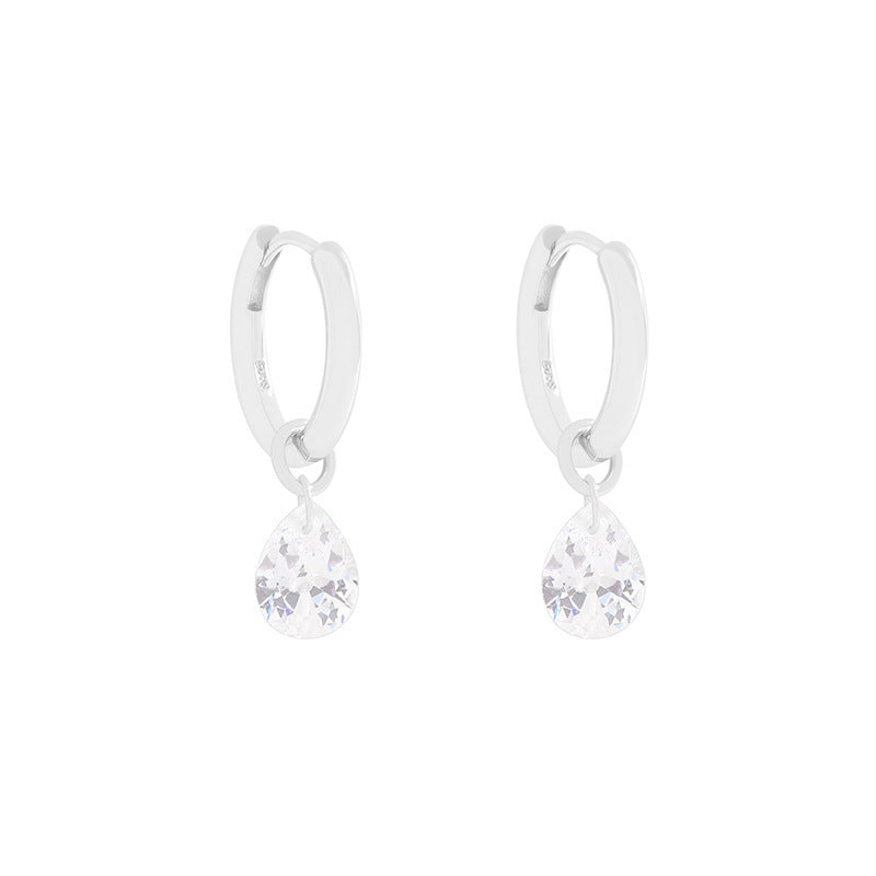 Special Interest Light Luxury All Match Water Drop Earrings Sterling Silver Earrings For Women