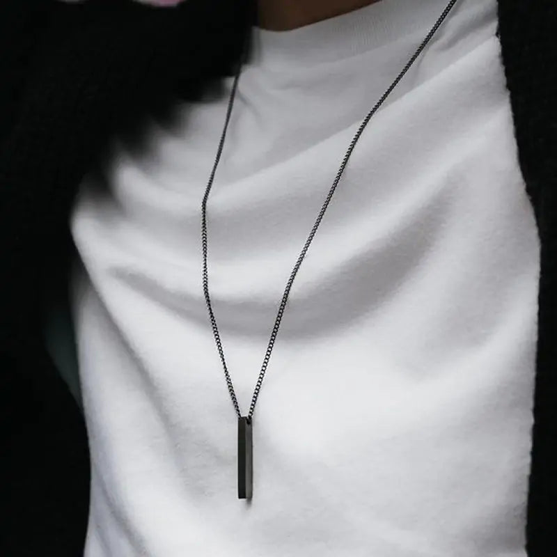 Men's Stainless Steel Pendant Necklace - A Timeless Statement Piece"