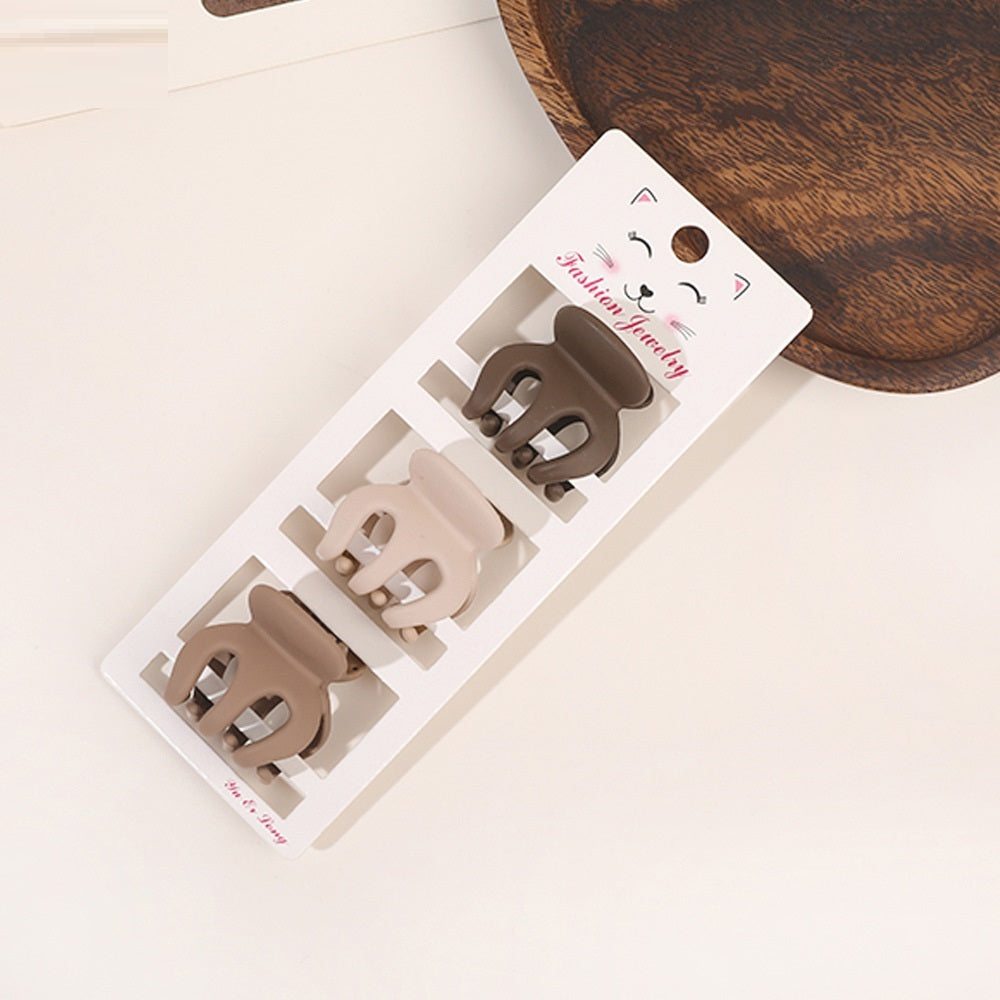 Coffee Color Series Three-piece Set Barrettes Updo Hair Accessories