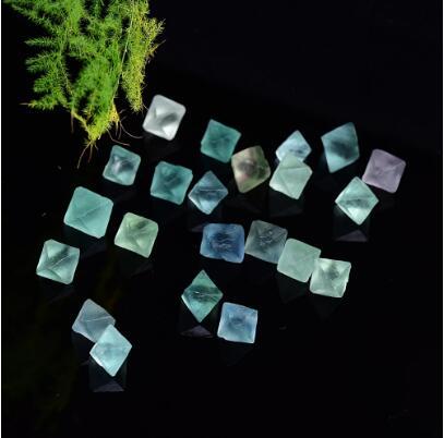 Rough Double-pointed Octahedral Green Fluorite