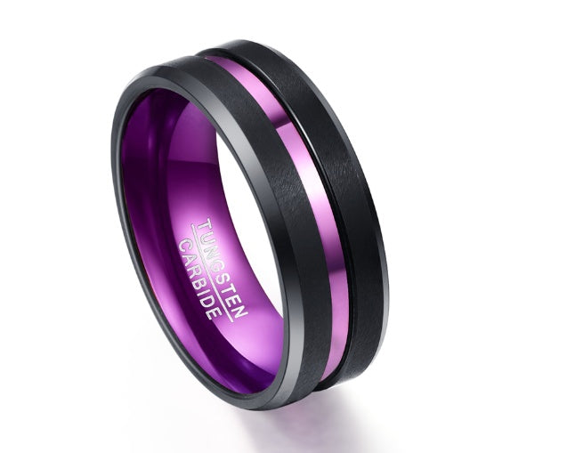 Purple party ring Groove ring - Jewel Nexus