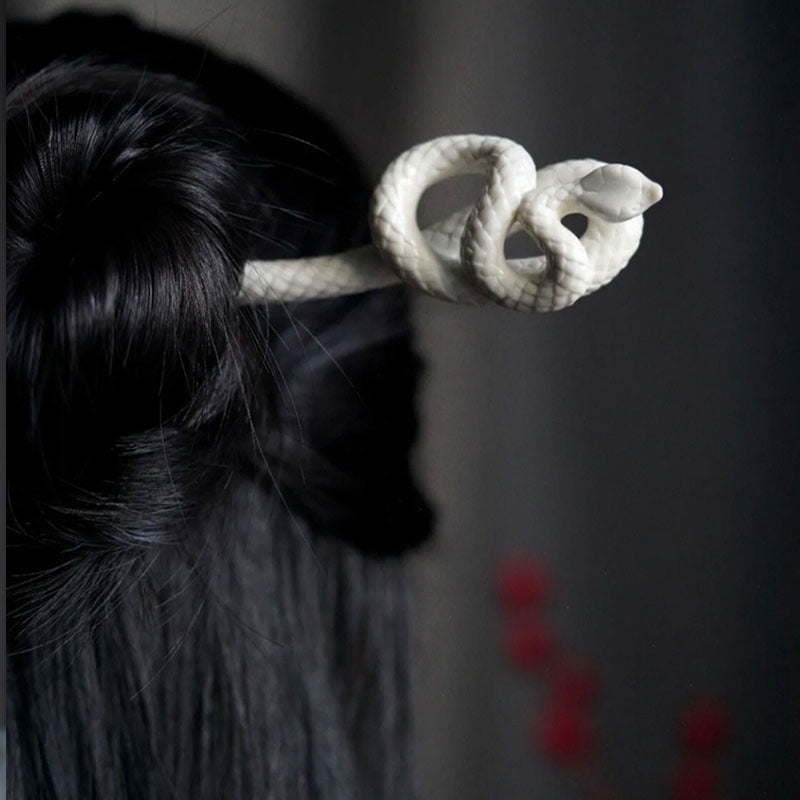 Retro Style Hairpin With A Single Character On The Back Of The Head