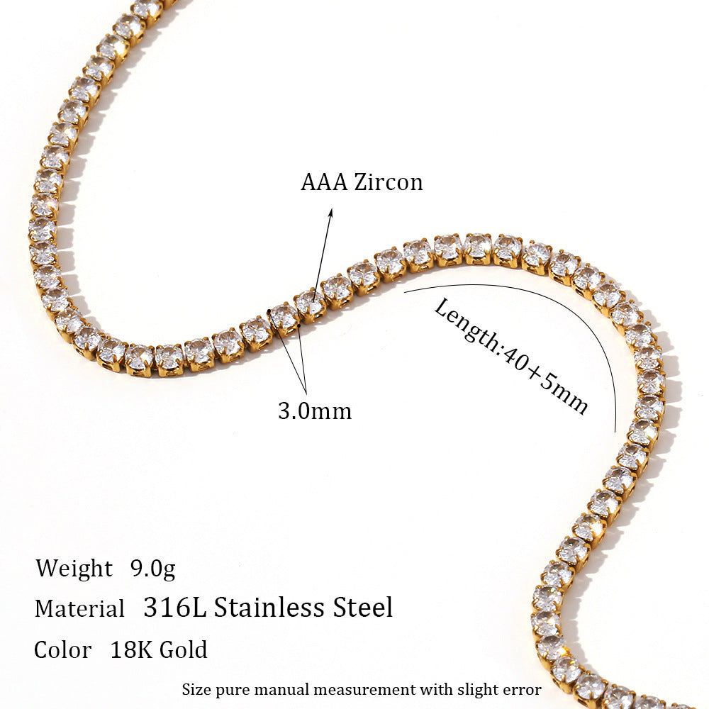 Stainless Steel Fashion Simple Bracelet Necklace Ornament