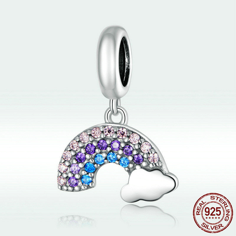 Rainbow Color S925 Sterling Silver Pendant Ornaments Accessories