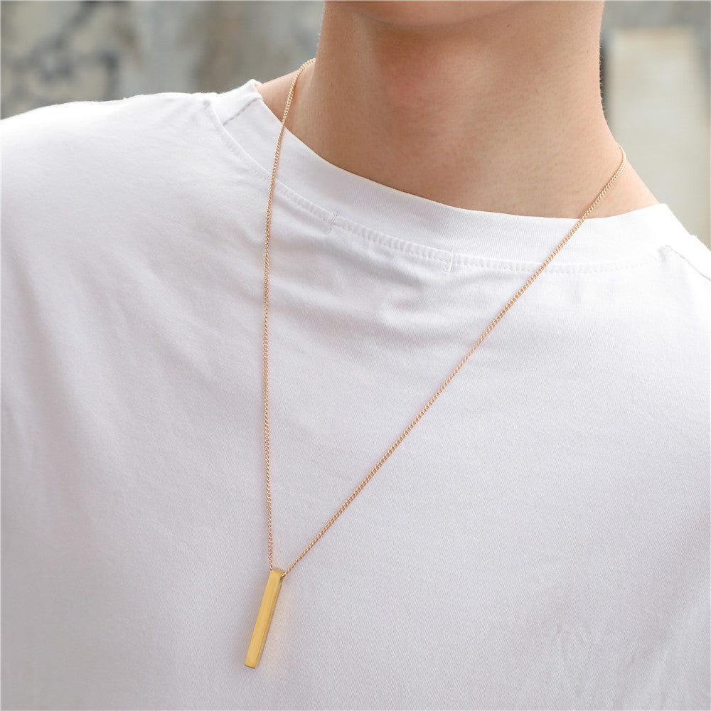 Men's Stainless Steel Pendant Necklace - A Timeless Statement Piece"