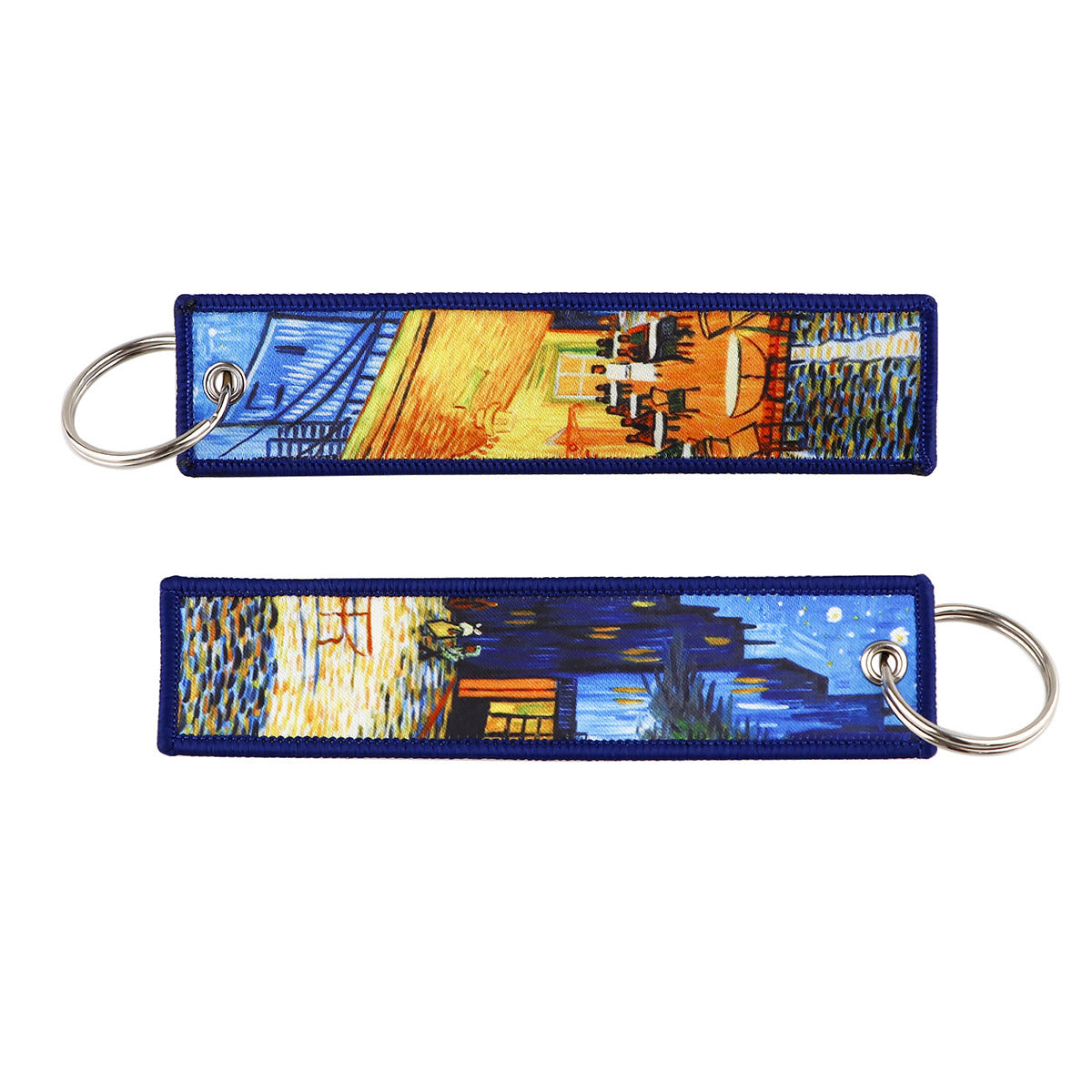 Cartoon Woven Label Keychain Hanging Rope