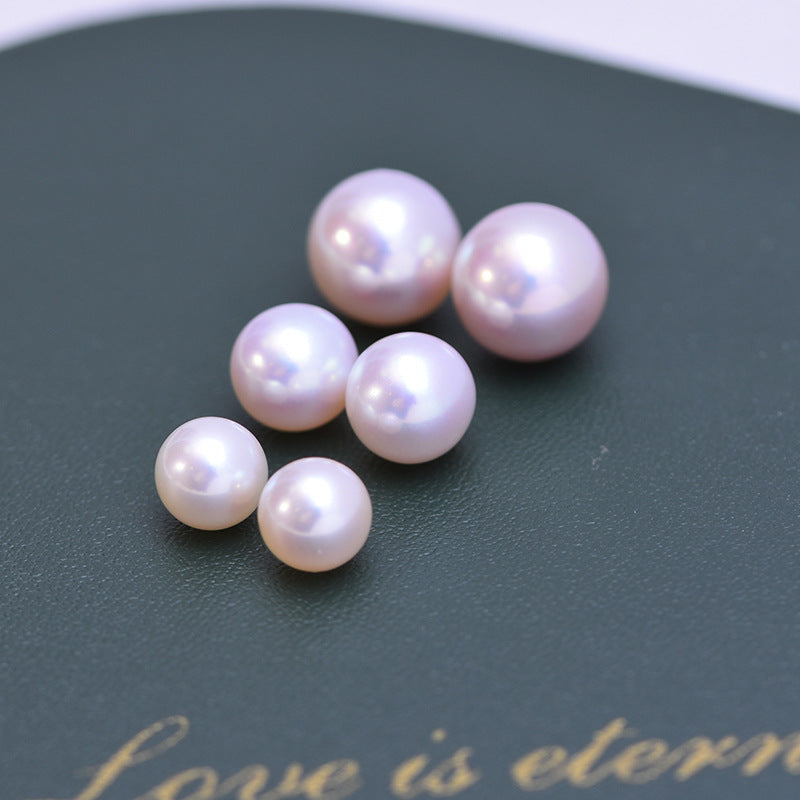Cercle parfait blanc, lumière forte, micro-défaut, perle presque parfaite, perle nue