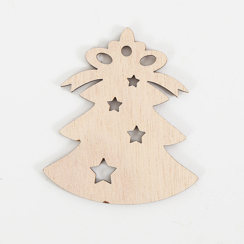 Christmas Party Decorative Creative Hollow Pumpkin Pendant Wooden Craftwork - Jewel Nexus