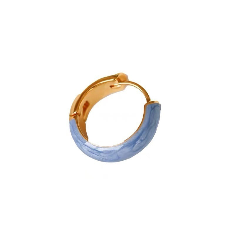 Enamel Minority Simple Ring Ear Clip Female Mosquito Coil Without Piercing