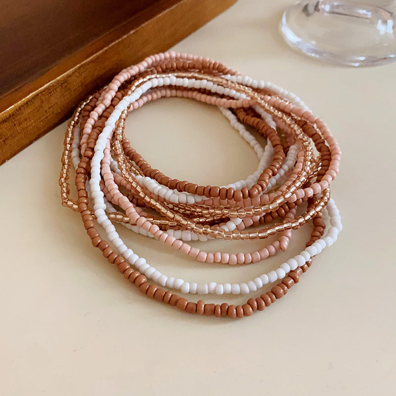 Elegant High-end Fashion Hand-woven Bead Multi-layer Waist Chain