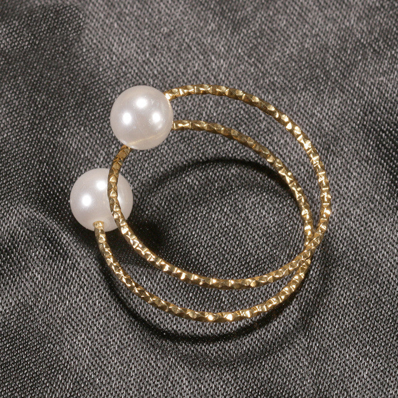 Pearl Simple Bracelet Open Multilayer Simplicity Ring
