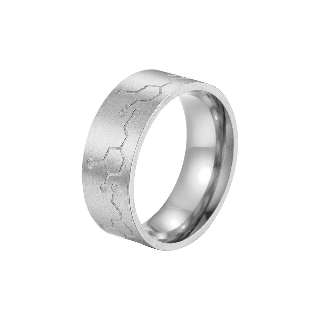 Style Stainless Steel Dopamine Ring Lovers Ring - Jewel Nexus