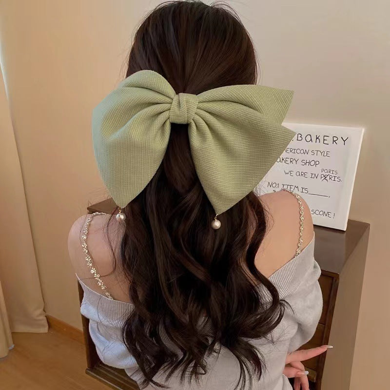 New Large Bow Barrettes Spring Clip For Women