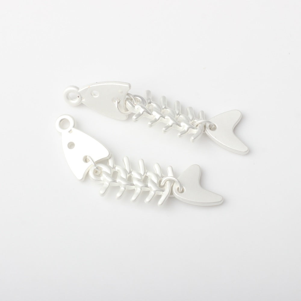 Creative Alloy Fishbone Small Pendant Diy Earrings Necklace Bracelet Jewelry Accessories