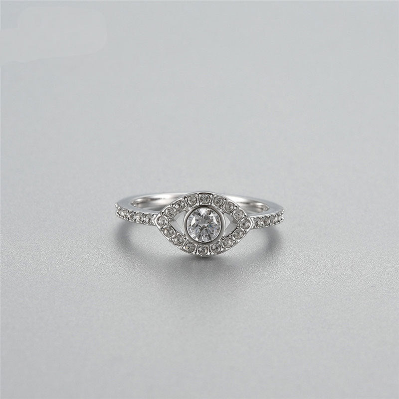 Women's Silver Crystal Eye Ring - Jewel Nexus