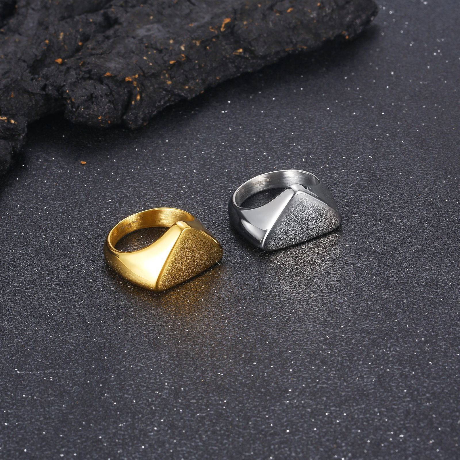 Fashion Triangle Stainless Steel Men's Ring - Jewel Nexus
