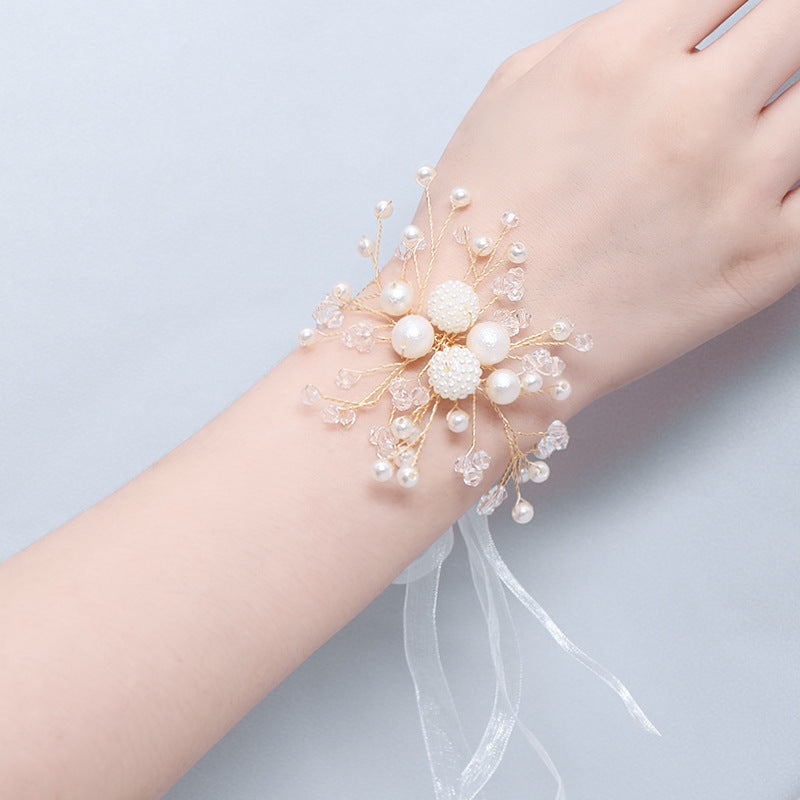 Super Fairy Sisters Children's Hand Flower Beautiful Bride Wedding Korean Style Sen Bracelet - Jewel Nexus
