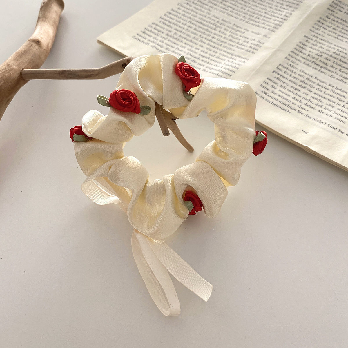Romantic Three-dimensional Rose French Retro Girl Flower Hairband Fairy Style Hair Accessories - Jewel Nexus