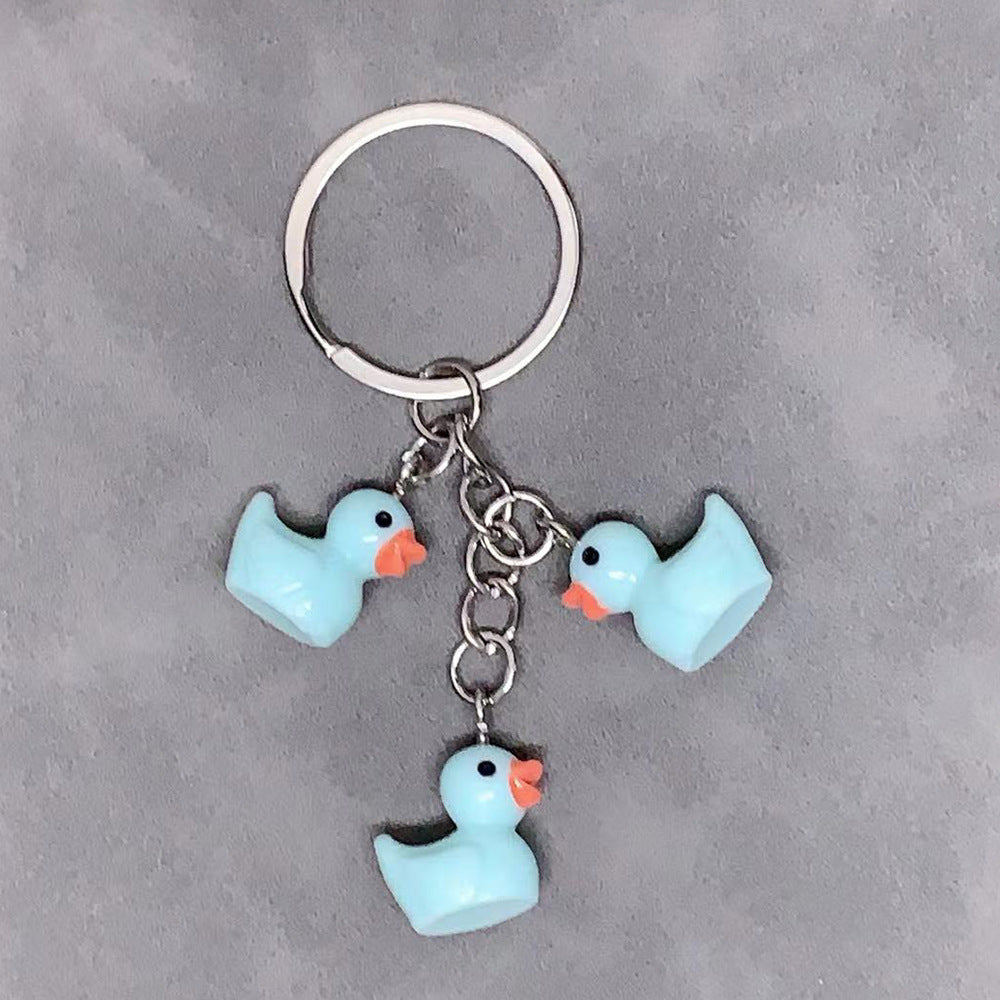 Simple Resin Small Yellow Duck Keychain Animal Pendant Duck Pendant Key Chain Accessories For Women
