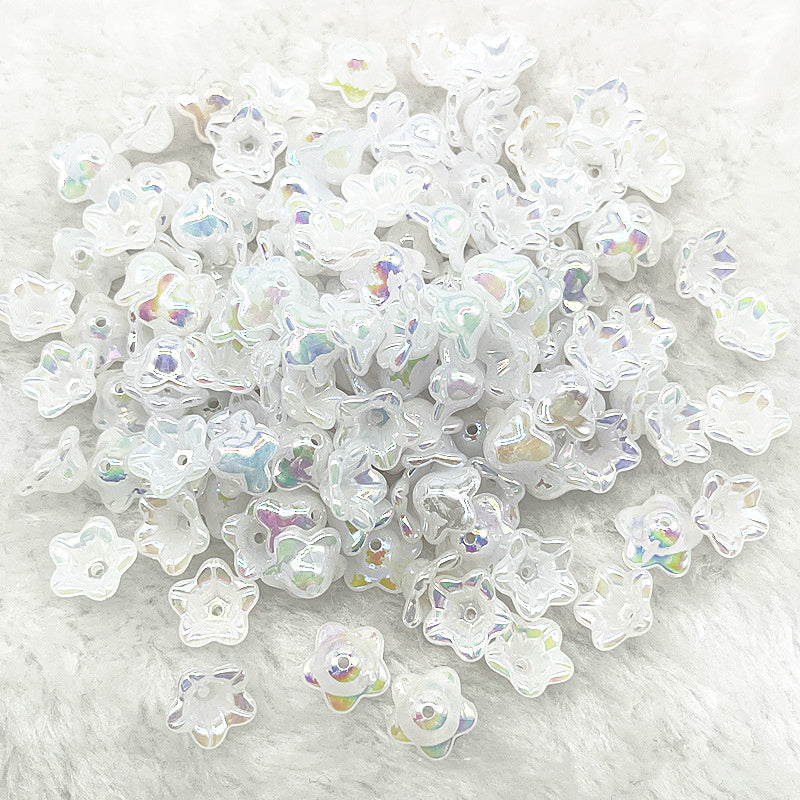 Acrylic Mabei Magic Color Small Horn Flower Lily Diy Accessories Scattered Beads