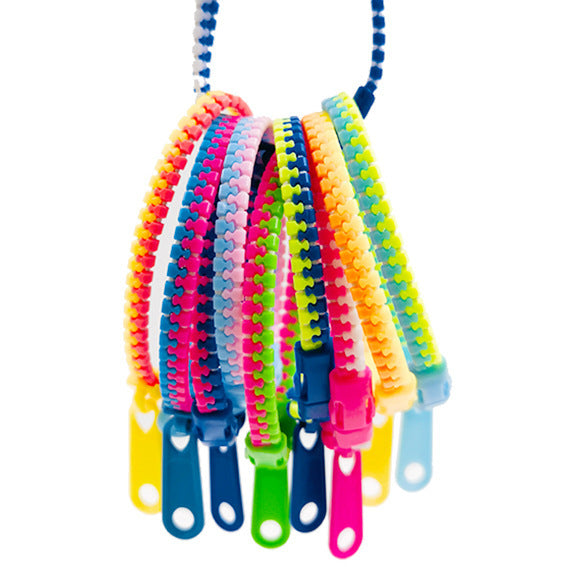 Candy-colored Children's Zipper Two-tone Bracelet