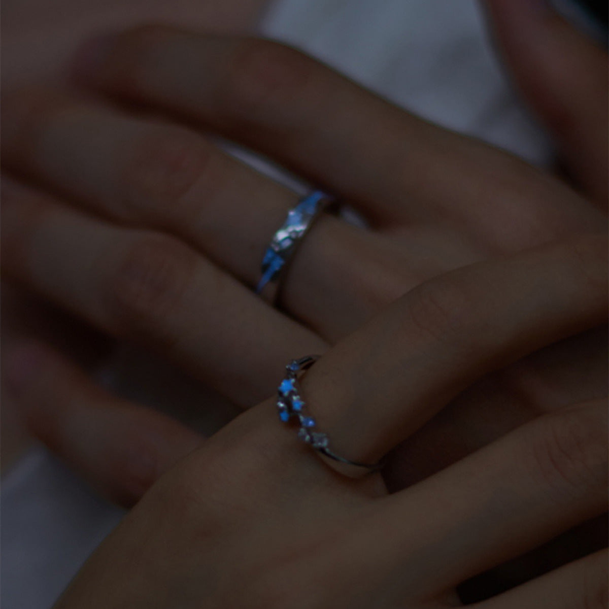 Couple Luminous Couple Ring Exquisite Elegant Ring