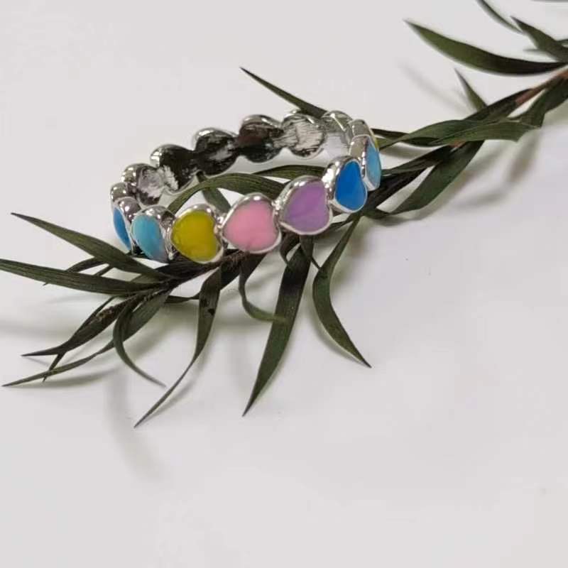Accessories Colored Loving Heart Fashion Peach Heart Ring
