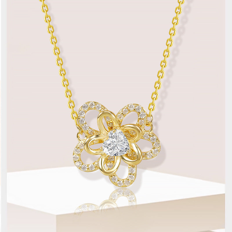 S925 Silber Halskette Sonnenblumen Halskette