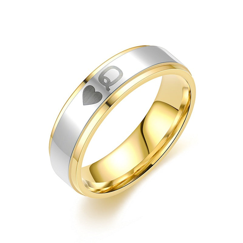 Couple Ring Titanium Steel Men's And Women's Ring
