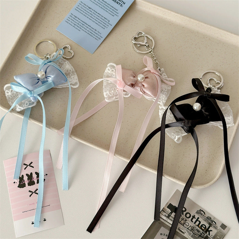 Super Beautiful Girl Ballet College Style Bow Mobile Phone Charm