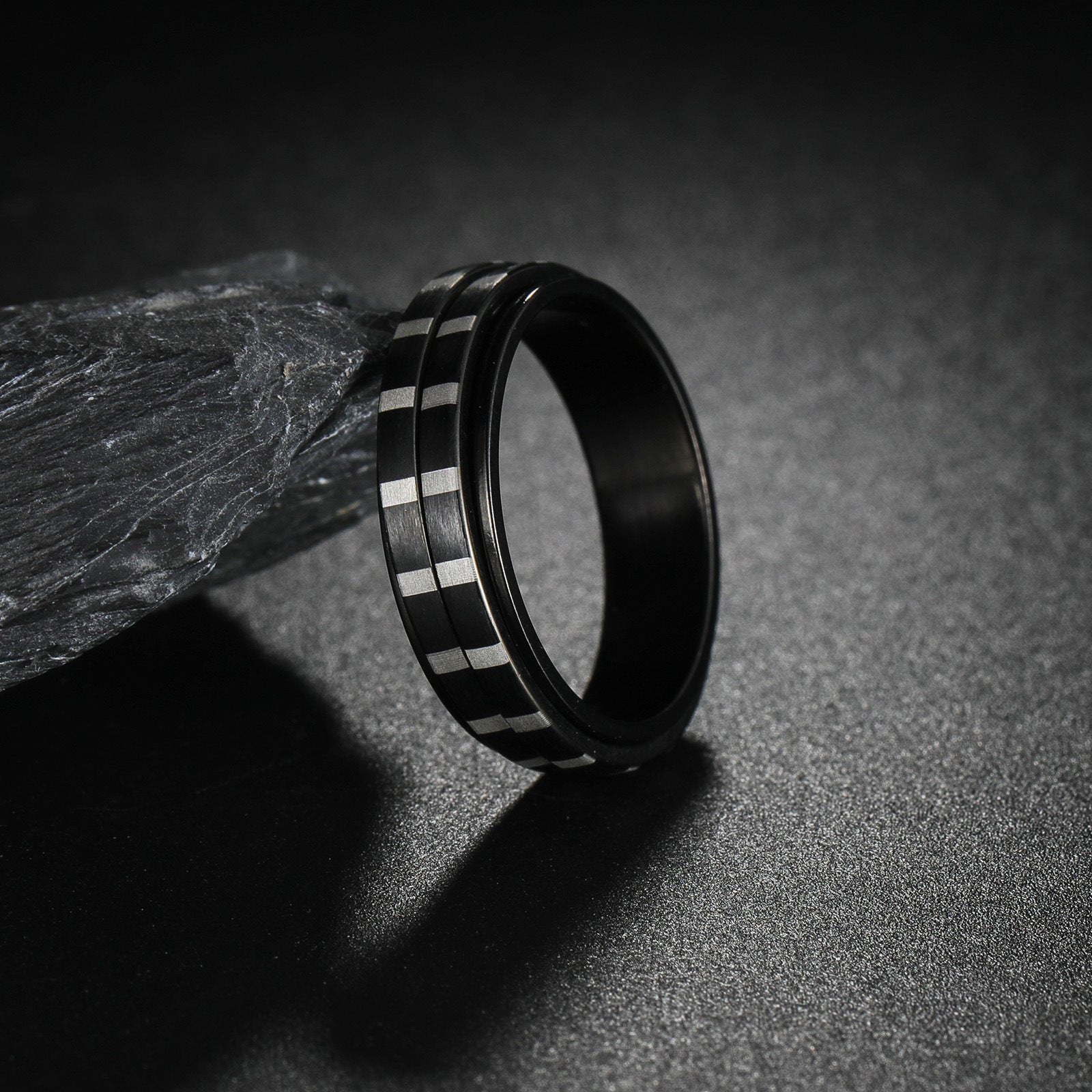 Decompression Rotatable Titanium Steel Ring 6mm