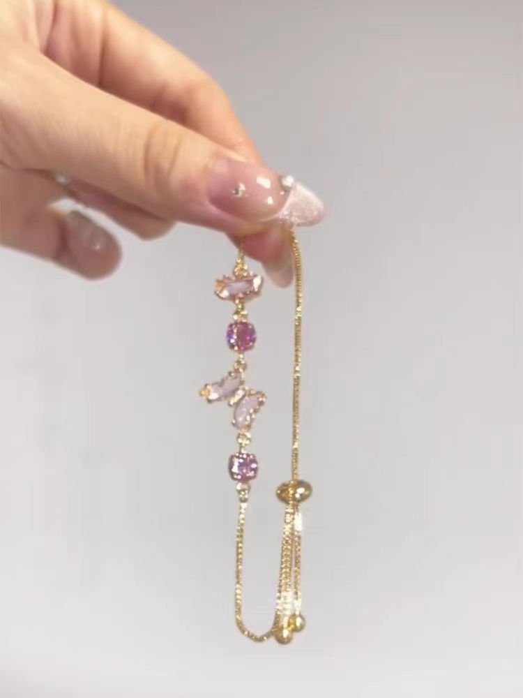 Colorized Butterfly Zircon Bracelet For Women All-match Jewelry