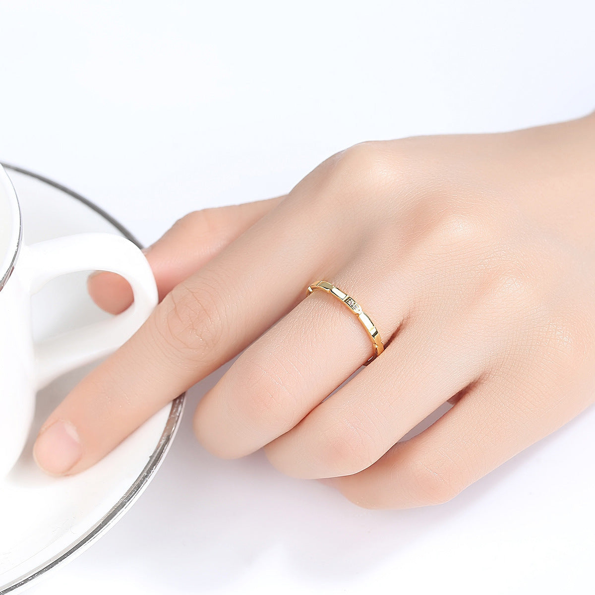 Korean Fashion Silver Jewelry Made Of Round Zircon - Jewel Nexus