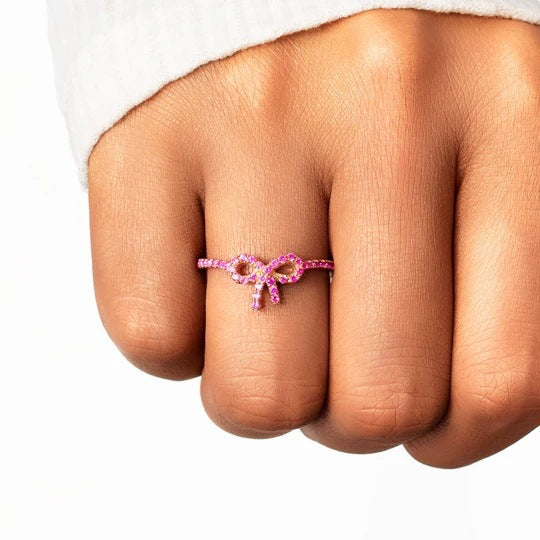 S925 Silver Bow Buckle Index Finger Ring