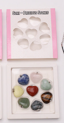 Natural Stone Crystal Agate Heart-shaped Stone Boxed