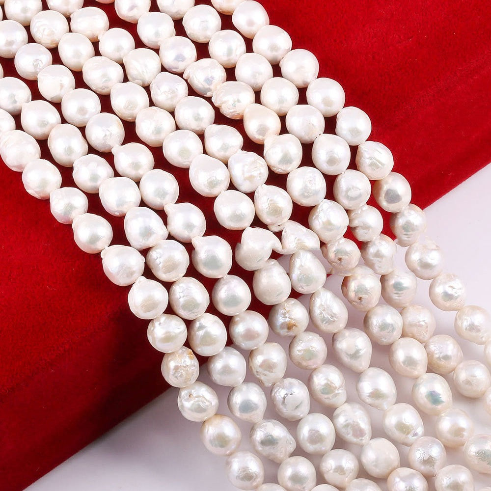 Chaîne de perles naturelles en forme d'eau douce