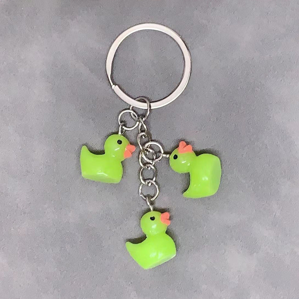 Simple Resin Small Yellow Duck Keychain Animal Pendant Duck Pendant Key Chain Accessories For Women