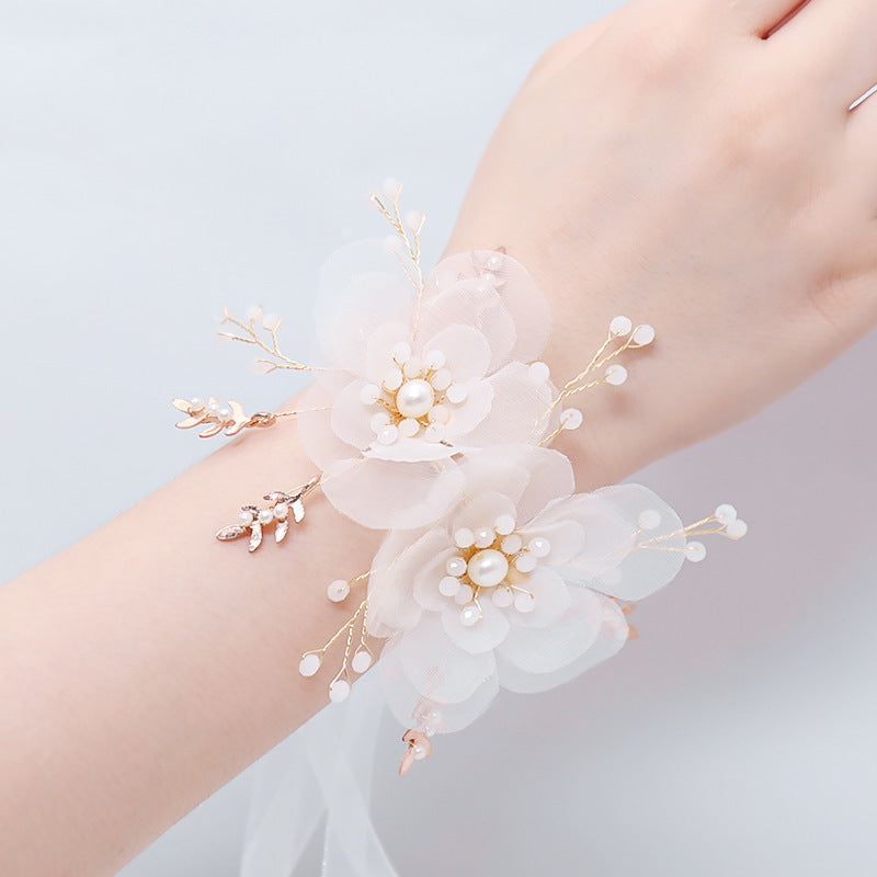 Super Fairy Sisters Children's Hand Flower Beautiful Bride Wedding Korean Style Sen Bracelet - Jewel Nexus