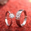 Diamond Ring Simulation Women's Ring Moissanite Couple Couple Rings SATINE Six-claw - Jewel Nexus